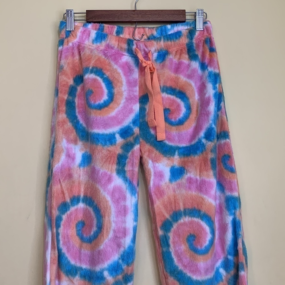 BlueStar Tie-dye Dreamsicle Comfy Drawstring Elastic Waist Loungewear Pants - Picture 3 of 13